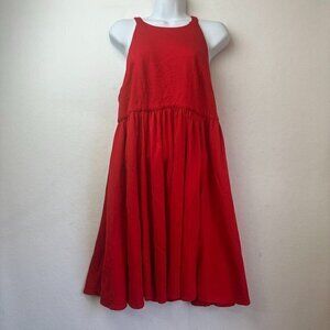 Torrid dress women 10 Red sleeveless‎ hi neck full skirt Valentines Day career